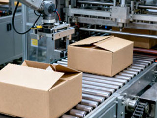 Cosmetics are packed and shipped.